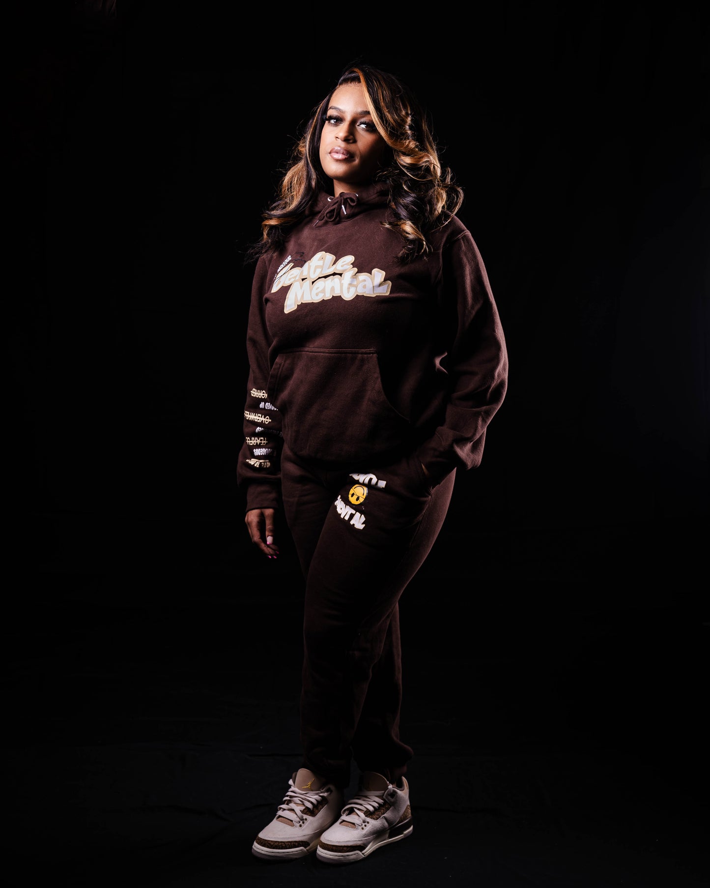 So Anxious Collection-Brown Joggers Set (Men's Size)