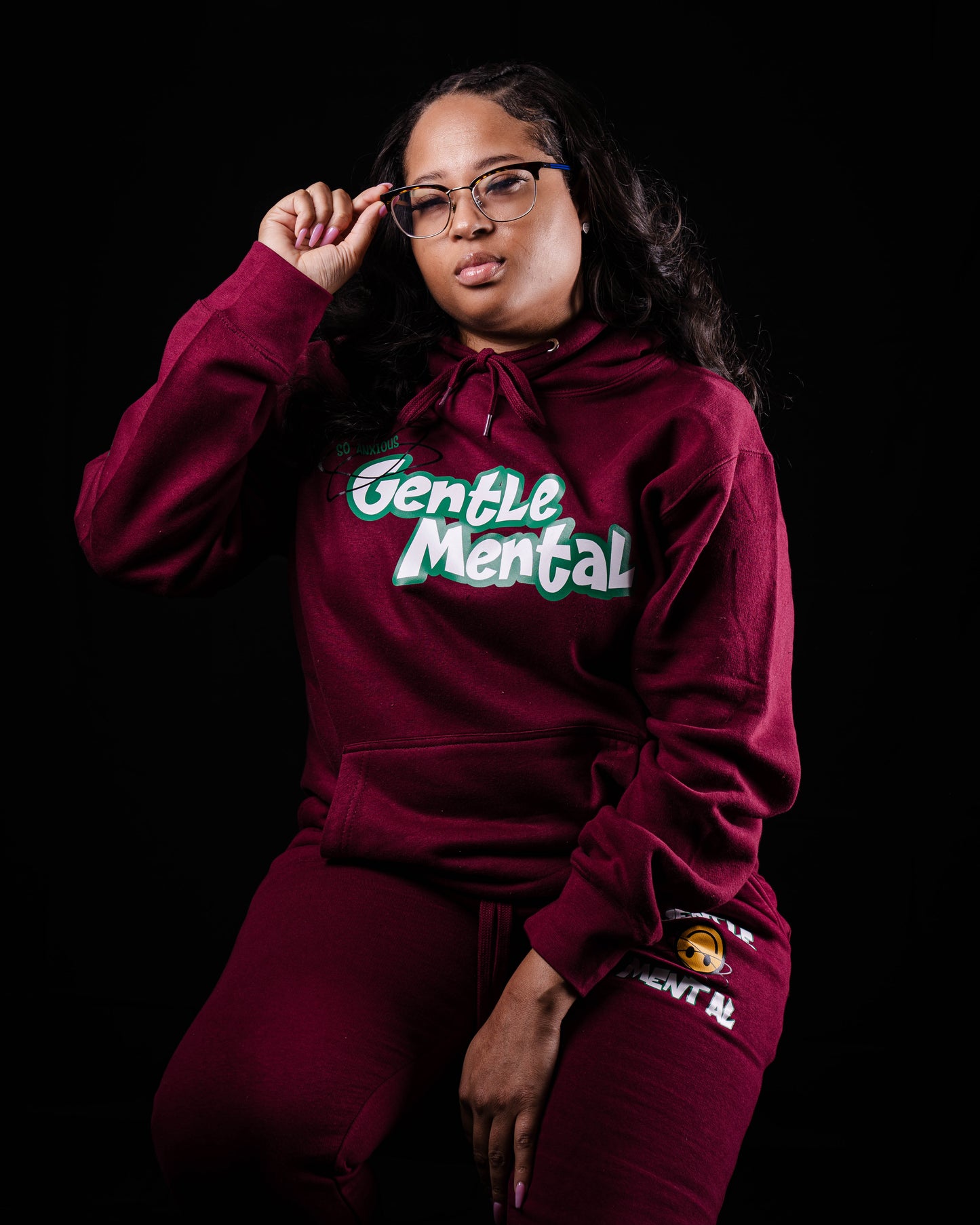 So Anxious Collection- Maroon Jogger Set (Men's Size)