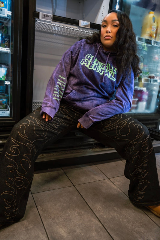 Don't Worry Purple Glow Hoodie